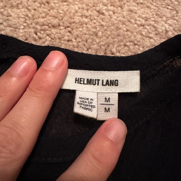 Helmut Lang- Black Gauze Sleeveless Top - Picture 5 of 6